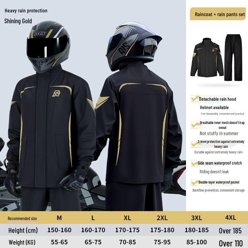 Водонепроницаемый мотоциклетный костюм - Комплект плаща и брюк для электромобиля для использования на открытом воздухе