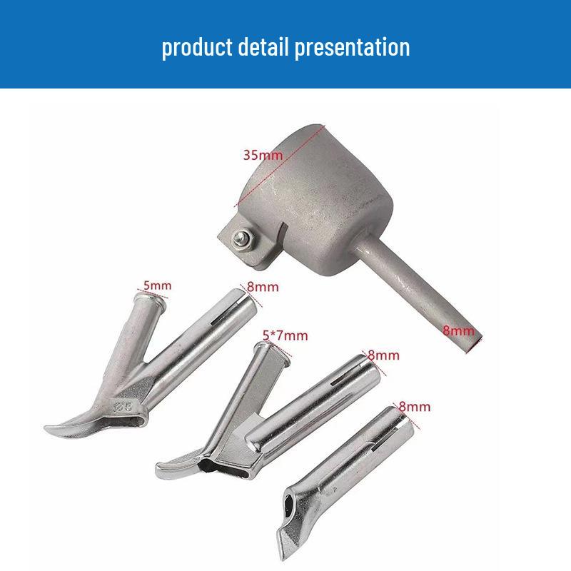 Аксессуары для фена для сварки горячим воздухом: Насадки из нержавеющей стали - Треугольная фиксированная точка, Y-образная и Круглая насадка