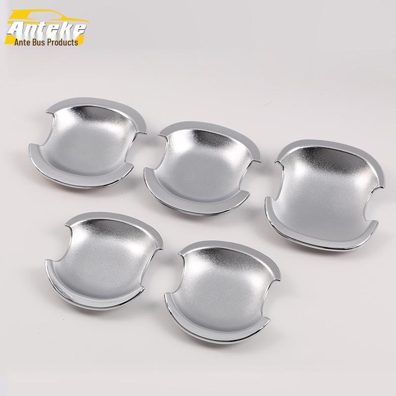 Compatible Door Bowl Sequin Protective Stickers for 08-13 RAV4 - Electroplated, Anti-Scratch, Wear-Resistant Decorative Frame.