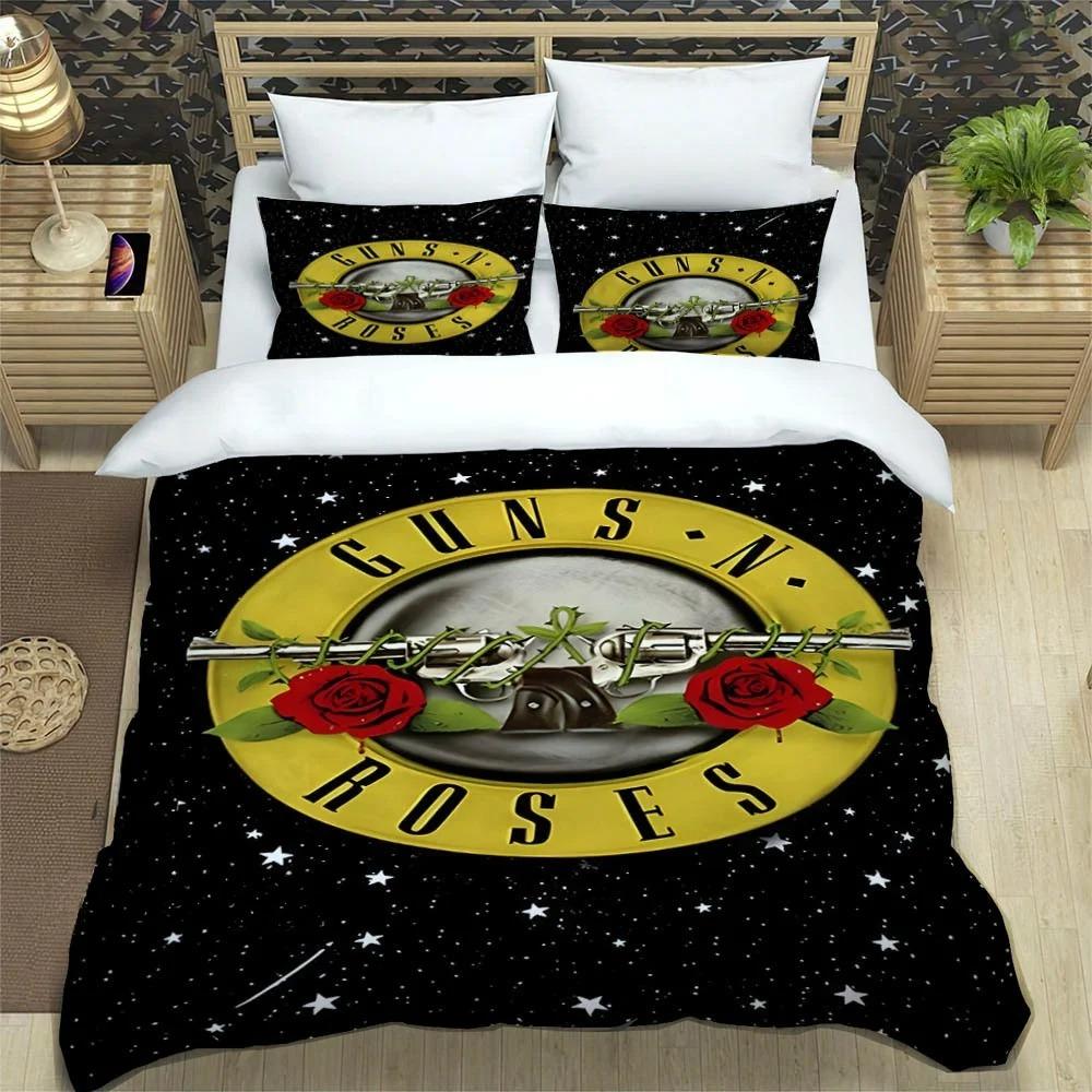 Rock Band Guns N' Roses Bedding Sets Exquisite Bed Supplies Set Duvet Cover Bed Comforter Set Bedding Set Luxury Birthday Gift