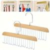 1 шт. Многофункциональная вешалка-крючок из массива дерева для хранения женского бюстгальтера, домашняя вешалка для ремней, прочная стойка с 8 крючками, органайзер для одежды в шкаф