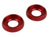 POSH FAITH 004110-02 Мотоциклетное оборудование, Машинная шайба типа NASA, Для болтов с головкой-кнопкой M10, 2 штуки, Красный