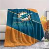 Фланелевое одеяло с принтом Miami Dolphins, Высококачественное, Удобное для всех сезонов, Декор для дома, Тепло и уют, Идеально для рождественских подарков