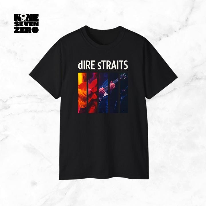 Футболка группы Dire Straits | Хлопок, Унисекс, Концертный наряд