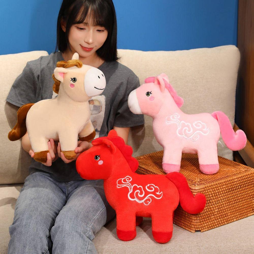 2026 Horse Year Zodiac Horse Figurine Letter Print Horse Stuffed Animal Year of The Horse