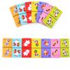 Wooden Animal Domino Puzzle Toy Education Blocks Wooden Domino Building Blocks Set Kids   Tollder