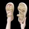 Slippers Women's Outer Wear Summer 2025 New Fashion Thick Bottom One-word Drag Go Out Non-slip Soft Bottom Casual Beach Sandals