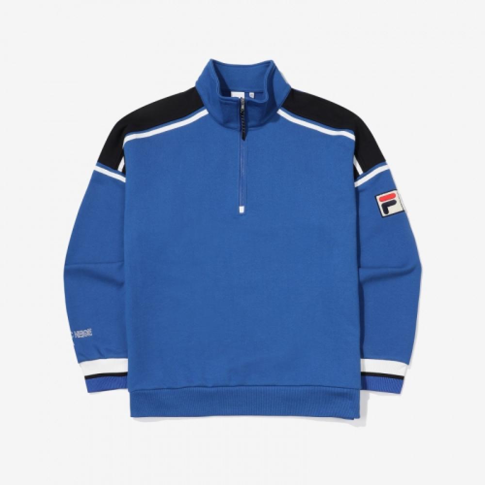 Fila Uni Loose Fit White Rock Half Zip Sweatshirt Fs2poe4121xdbu