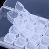 28 Slots Clear Plastic Beads Case Nails Rhinestones Organizer Jewelry Storage Box