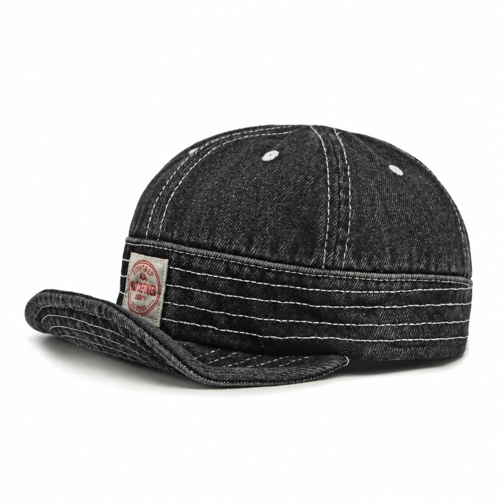 Breathable Soft-Brimmed Hat Washed Denim Snapback Hat Casual Sun Hat for Men Women