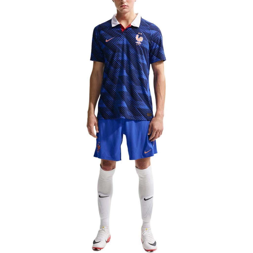 Nike Франция 2026 Матч Домашняя игра Королевский/Затемненный синий/Белый/Металлический медный Мужские Топы IB5158-480