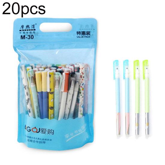 10/20Pcs 0.35mm Animal Black Blue Ink Magic Erasable Gel Pen School Stationery