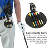 Golf Tee Bag Faux Leather Golf Tee Pouch Bag with 5 Tees Golf Accessory Carry Case Tees Organizer Holder for Men