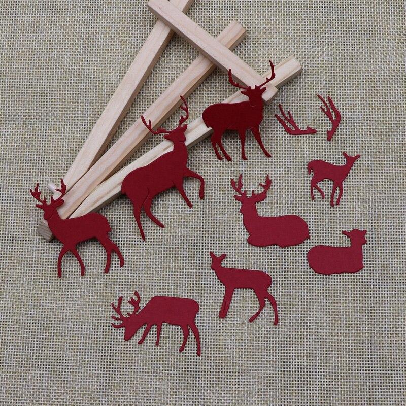 Animal Cutting Dies Different Deer Set Metal Stencil for DIY Scrapbooking Album Embossing Paper Card