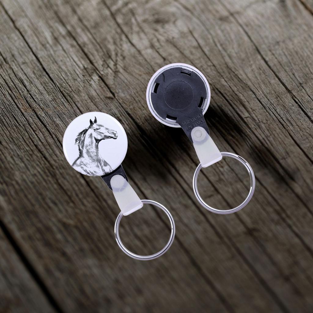 Zweibrücker - Unique Keychain with a Horse Picture, Handmade Product, Light and Handy Pendant from Art-Dog Brand