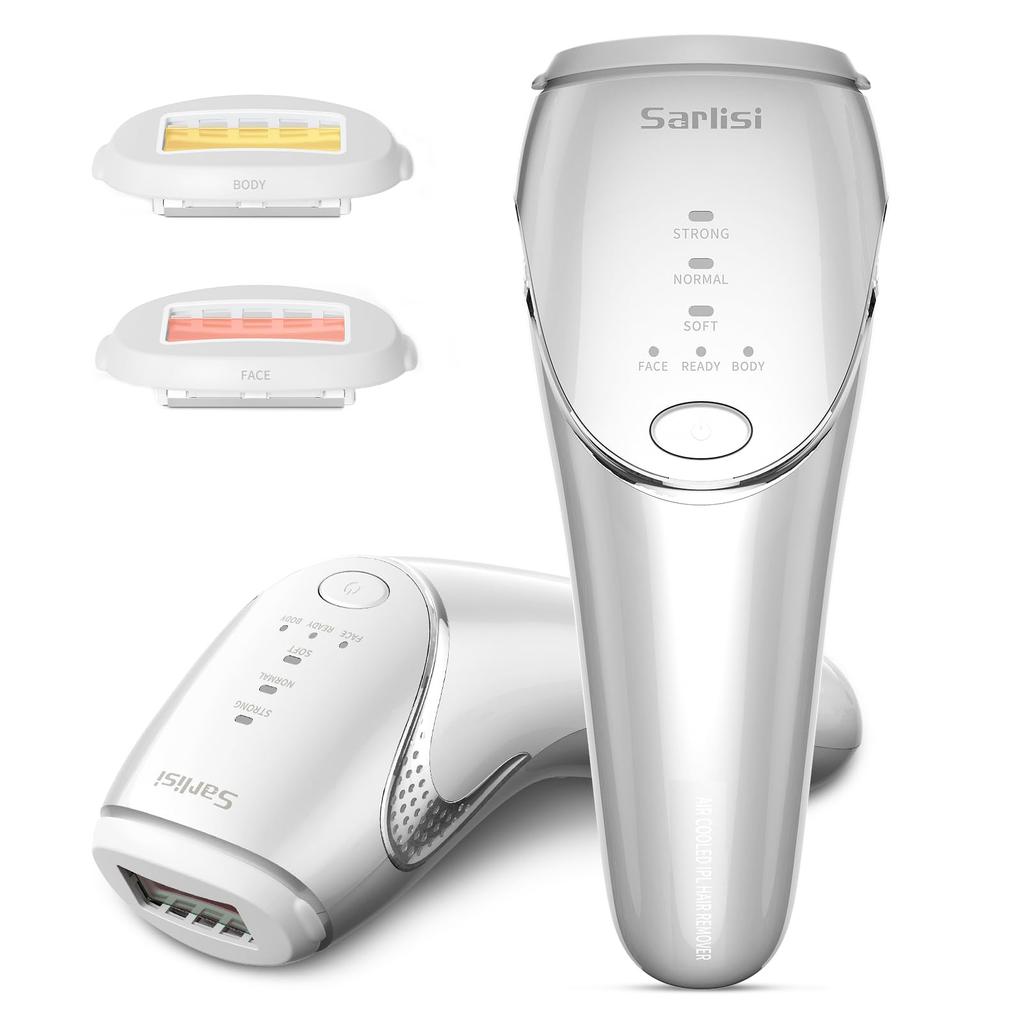 Sarlisi Full Body Hair Removal Device Soft Cool Soft Cooling Hair Instant Second IPL Hair 3 Adjustable Double Unlimited IPL Continuous IPL Light for