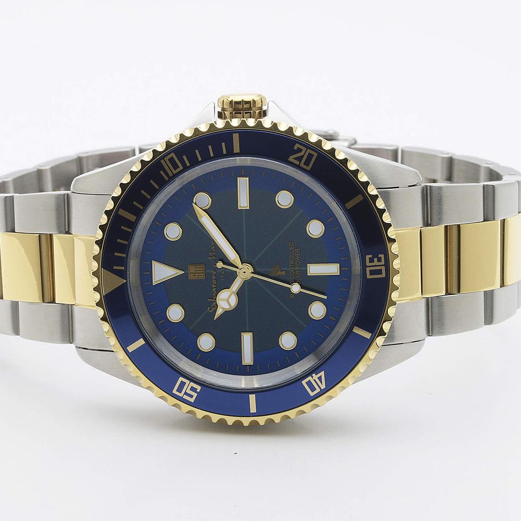 Часы Радио Солнечные Бизнес Популярный Бренд Водонепроницаемый Синий BLGD [Salvatore Marra] Мужские