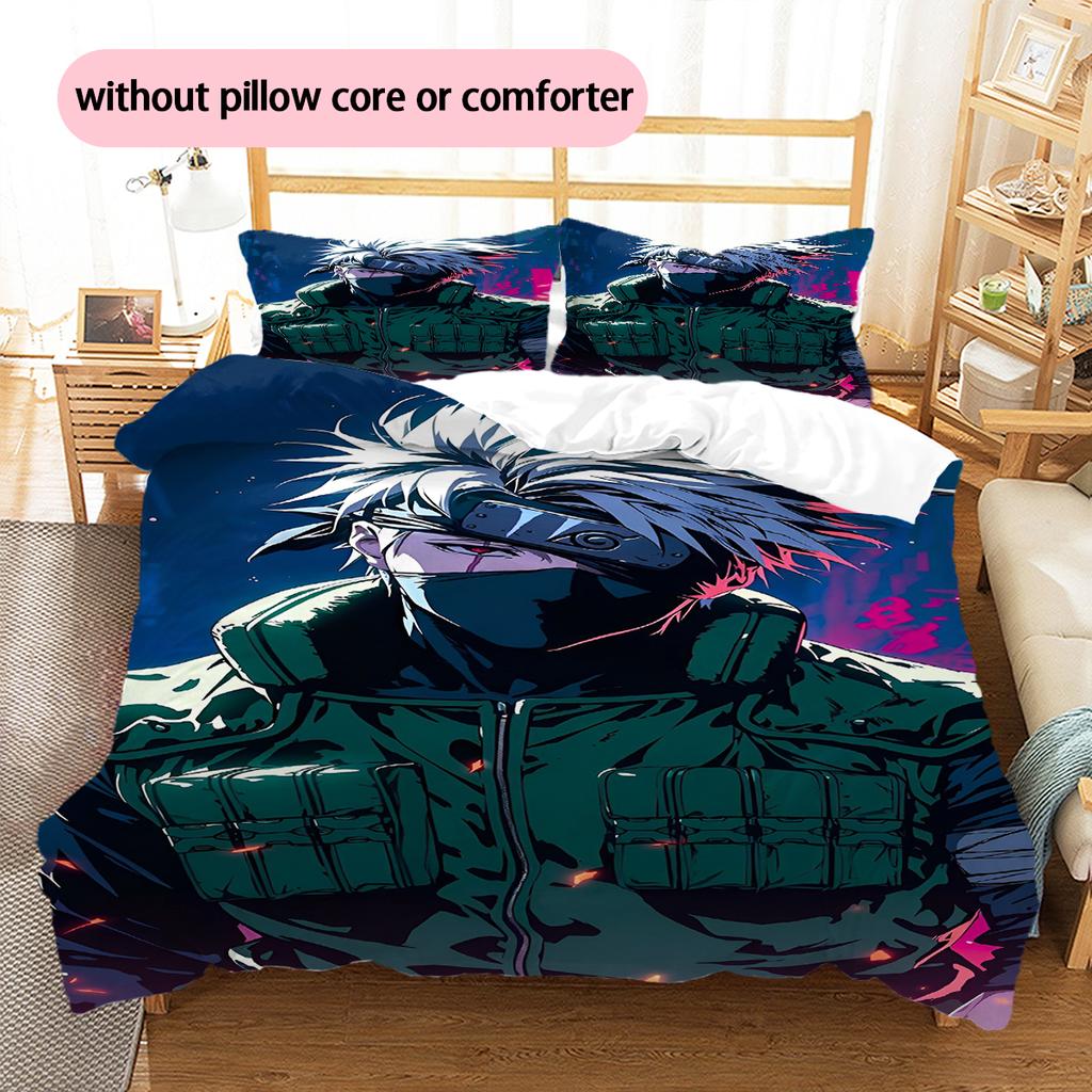 Мультяшный Узор Комплект Постельного Белья Одеяло Пододеяльник Наволочка Домашний Декор Подарок на День Рождения (1 пододеяльник + 2 наволочки, без наполнителя)