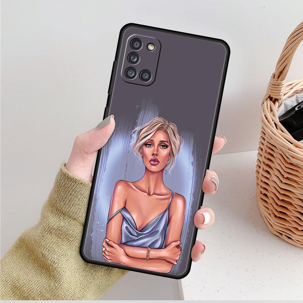Cell Fundas Woman Girl Super Mom Baby Coque For Samsung A12 A71 A52 A72 A32 4G A02s A31 A41 A21s A51 A22 A52s 5G A13 A23 A73