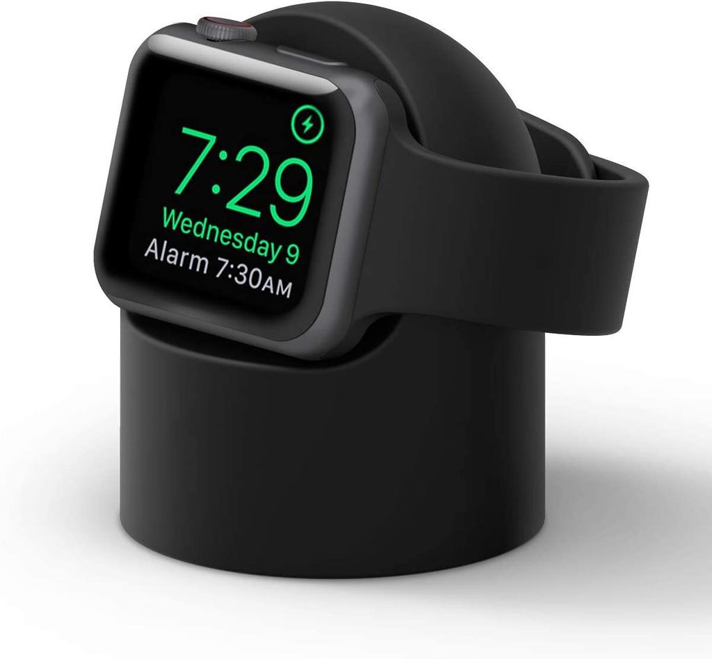 Подставка-зарядка для Apple Watch Series 9 8 Ultra 7 6 5 SE 4 3 2 Док-станция для зарядки Силиконовый кронштейн Держатель для зарядного кабеля iWatch