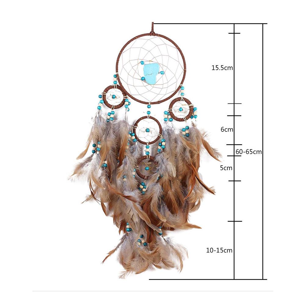 New Hand-Made Dream Catchers Net For Bedroom Brown Boho Dream Catcher Wall Decor
