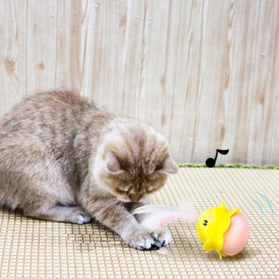 Интерактивная игрушка для кошек Автоматически вращающаяся электрическая игрушка для котят Перезаряжаемые игрушки для игры в помещении и на улице для снятия тревоги