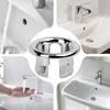 Sink Overflow Ring Cover Replacement Bathroom Basin Trim Bath Round Plastic Sink Overflow Hole Covers Kitchen Accessories