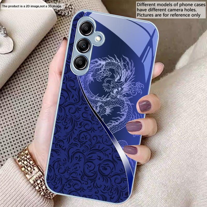 Dragon Totem Rose Purple For Samsung A20 30 22 23 24 25 26 31 32 A33 34 35 42 50 51 52 53 54 55 56 70 71 72 73 glass phone case