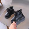 Детские ботинки для мальчика Матовые из ПУ Нескользящие Ботильоны в ретро-стиле для девочек Весна Осень Универсальные Детские Повседневные Школьные Ботинки на молнии