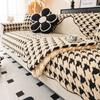 Sofa Cushion Four Seasons Universal Leather Sofa Cover Winter Thickened Fleece Autumn and Winter Cover Towel