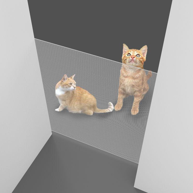 Очень длинные выдвижные ворота для домашних животных - Без сверления, Внутренняя ограда от побега кошек, Сетка для изоляции собак