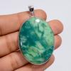 Chrysoprase Gemstone Pendant 925 Sterling Silver Pendant Handmade Jewelry 2" WSJ-4978