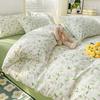 Pure Cotton Printed Four-piece Set, Pure Cotton Bed Sheet, Quilt Cover, Small Fresh Three-piece Set, Bed Home Thickened Quilt Cover