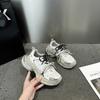 Mesh Dad Shoes Women's Spring New Fried Street Sports Style Casual Shoes Thick-soled Breathable Running Shoes Tide