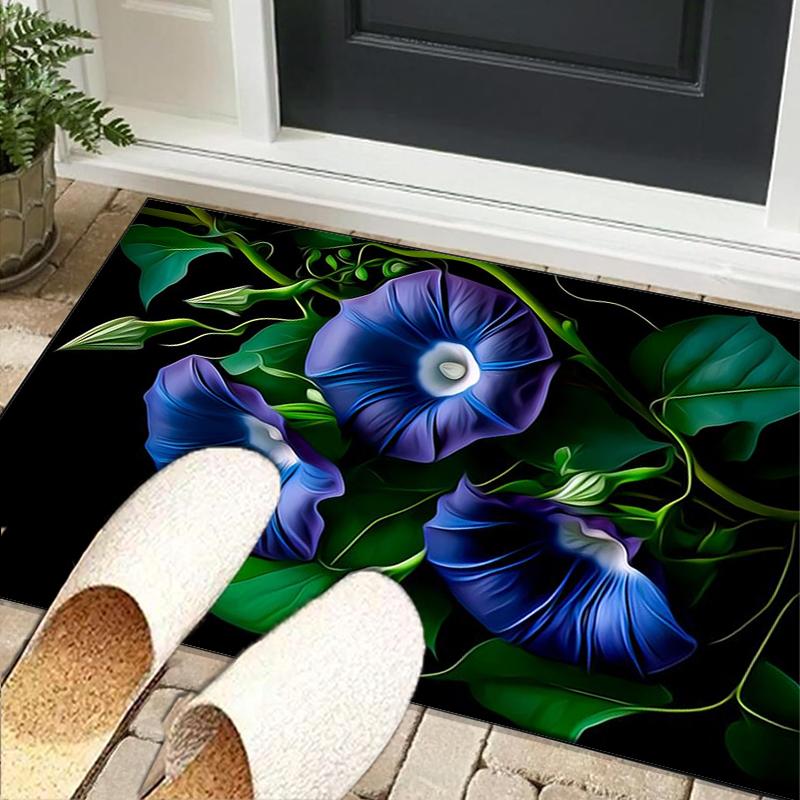 Elegant Floral Still Life Office Rug Chair Mat, Entryway Carpet, Suitable for Front Door, Bedroom, Living Room, Desk, Holiday Gift