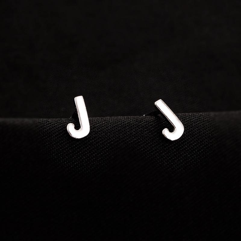 Серьги Banyan Tree S925 Silver с английским алфавитом для женщин - маленькие, удобные, одиночные серьги для сна