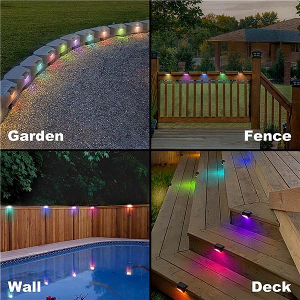 Warm White LED Solar Lamp Path Stair Outdoor Garden Lights Waterproof Solar Power Balcony Light Decoration for Patio Stair Fence