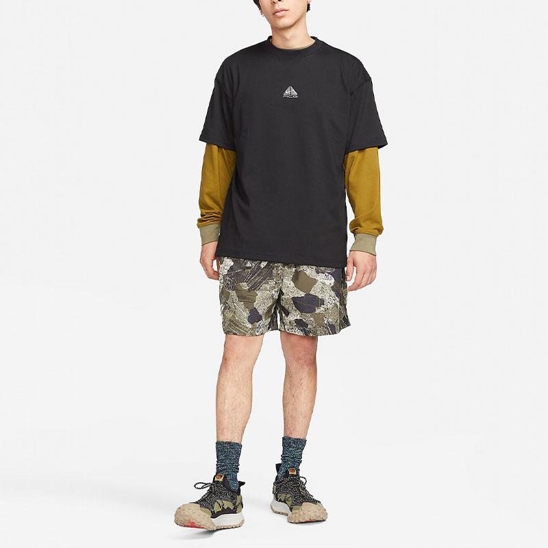 Nike ACG Collection, однотонная спортивная футболка свободного покроя с короткими рукавами, мужские топы, черный DQ1816-011