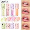 QIBEST Mirror Lip Oil Fruit Flavour Moisturising Moisturising Lip Plumping Hydrating Transparent Anti-Dry Cracking Lip Honey Makeup