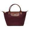 Le Pliage Original Серия Тисненый Логотип Нейлоновый Холст И Кожа Пельмень Сумка-тоут Маленькая Женские сумки-тоут Коричневый 1621089P87
