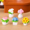 Artificial Mini Flower Potted Resin Resin Flower Model Simulation Potted Plants  For Home Desk