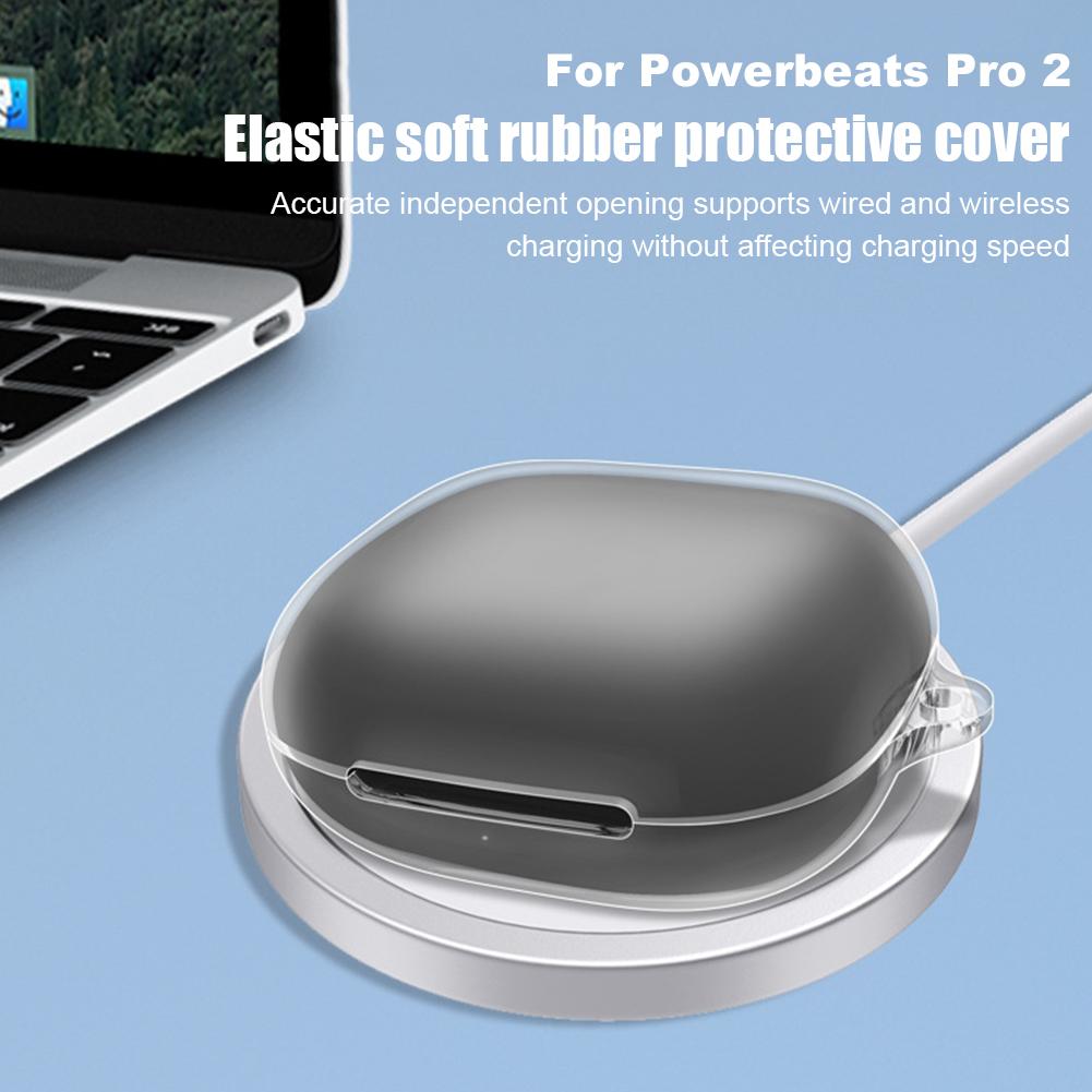 Transparent Case For Powerbeats Pro 2 Case Cover With Case For Beats Wireless Earbuds Carabiner R4A2