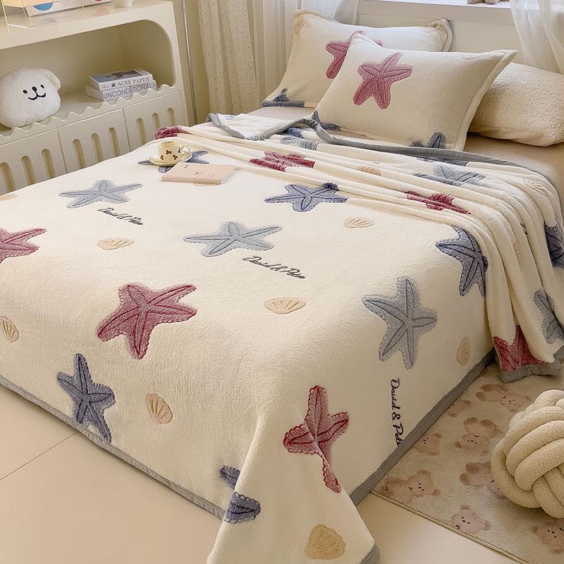 Плотный молочный флисовый фланелевый плед Xinjingzhou