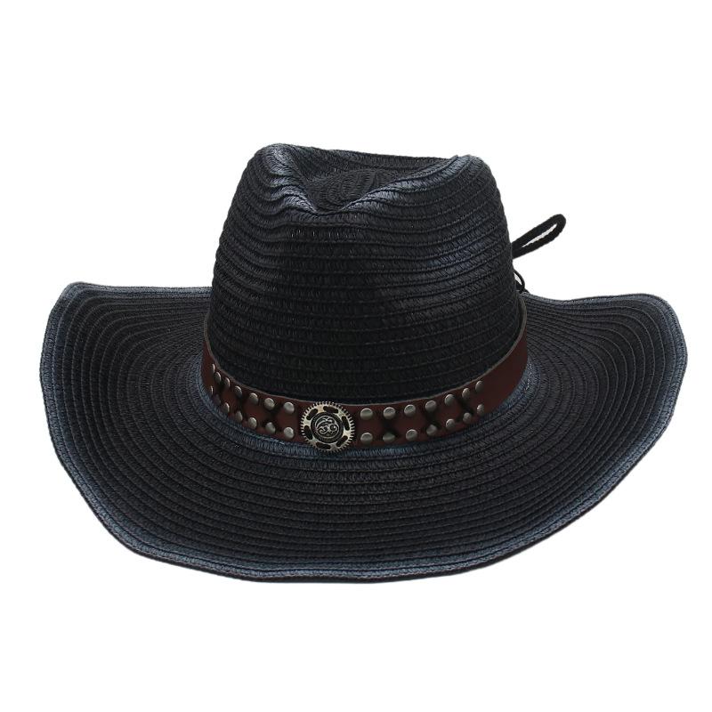 Соломенная шляпа Широкополая шляпа Соломенная шляпа Мужская и женская Летняя защита от солнца Солнцезащитная шляпа Пляжная Приморский отдых Солнцезащитная шляпа