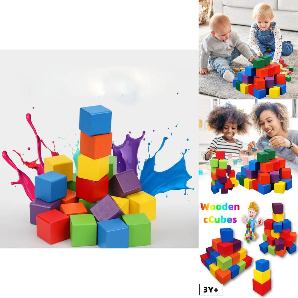 Premium Wooden Cubes Mathematics Toys For Kids