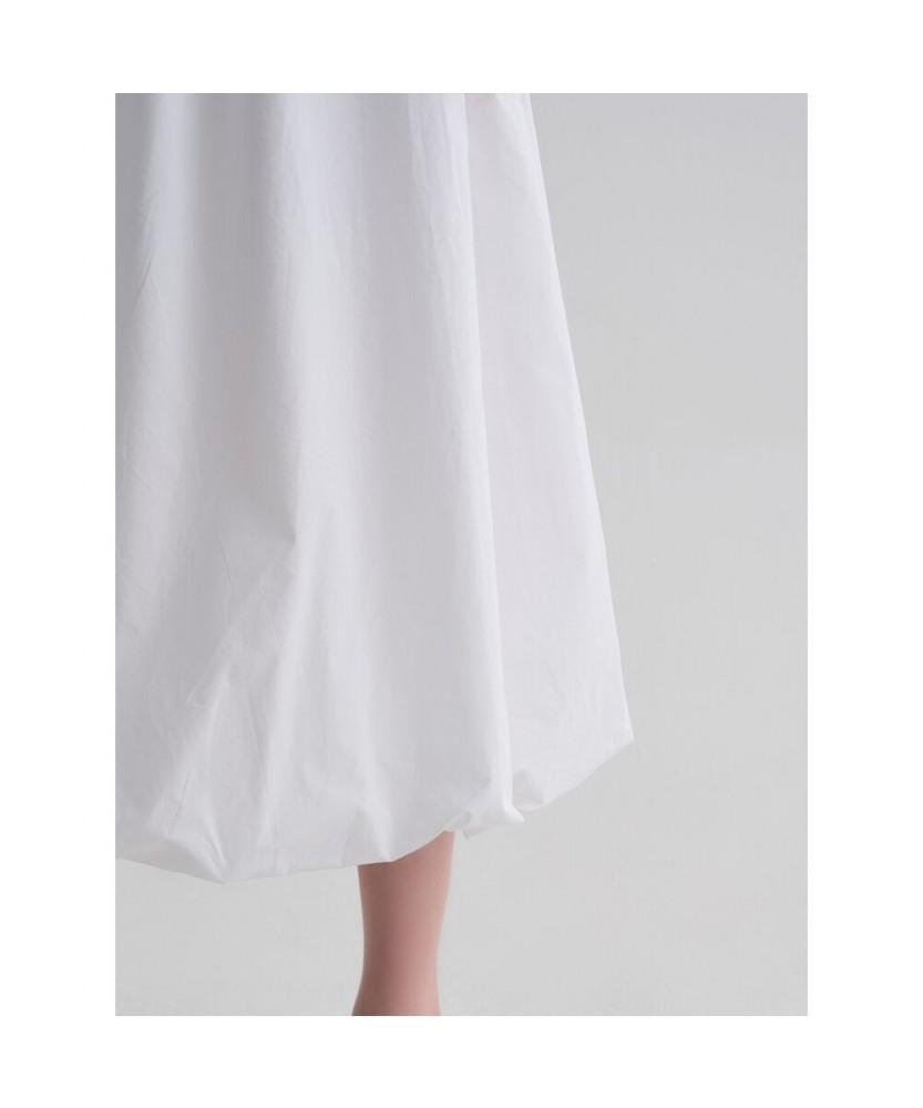 8SECONDS 60-Count Cotton Balloon Long Skirt White