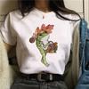 Versatile Cartoon Frog Funny Print Short Sleeve Womens Tshirt Round Neck Loose Spring Summer Womens Short Sleeve Tshirt Hara