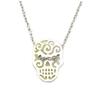 [Q6173] - Handmade Silver 'Skull' Necklace - 15x10 Mm
