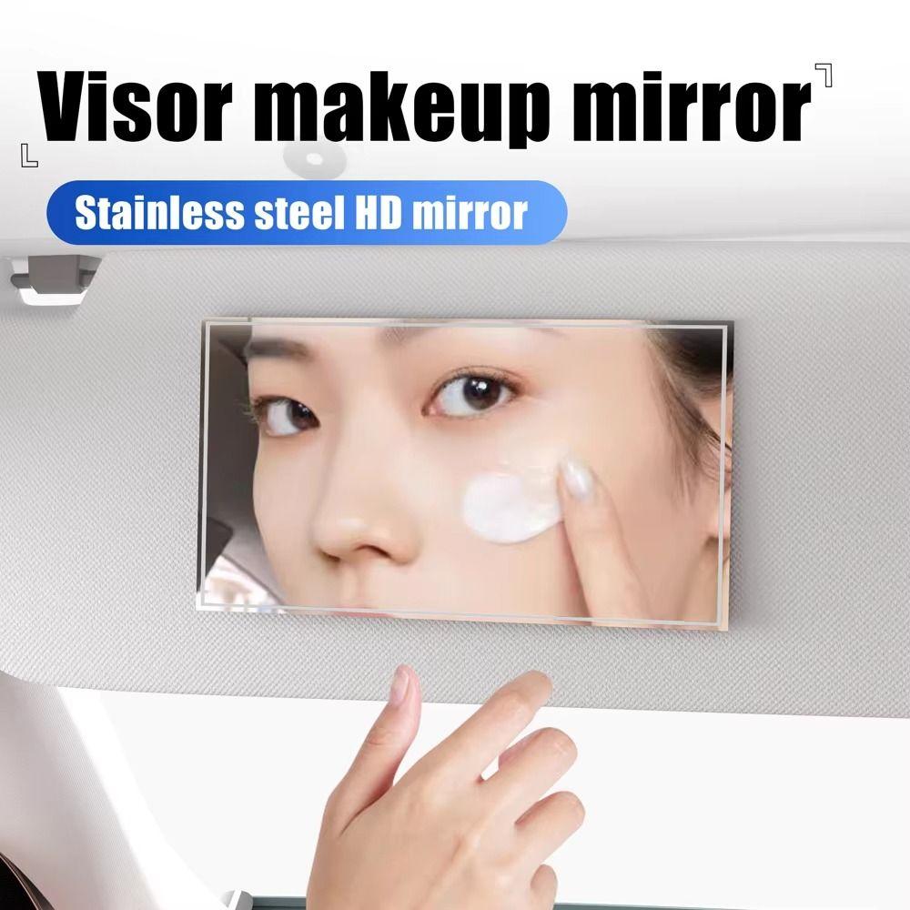 Portable Car Makeup Mirror Self-adhesive Auto Vanity Mirror Car Sun Visor Mirror Auto Accessories
