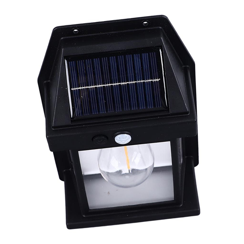 Outdoor Solar Tungsten Wall Light 1800mAh Waterproof Motion Sensing Exterior Wall Mount Lighting